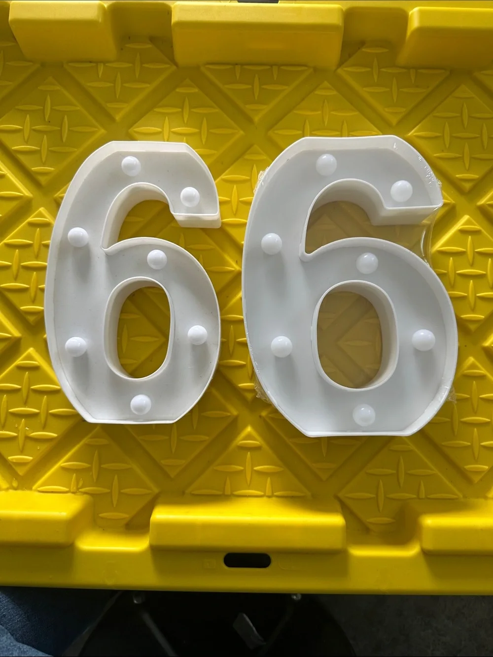 White LED Marquee Number 6 six or number 9 nine